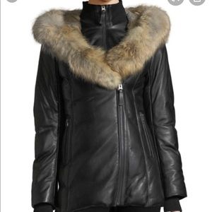 Mackage Ingrid leather down parka puffer jacket xs